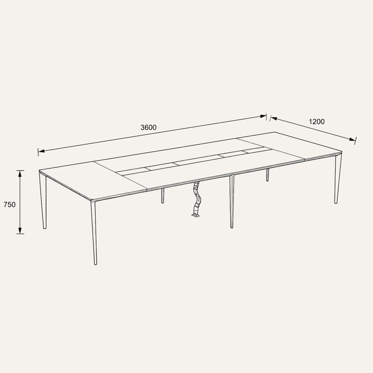 H-70 Conference Table Dimensions