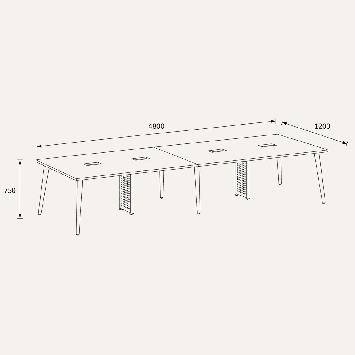 R-20 Conference Table Dimensions