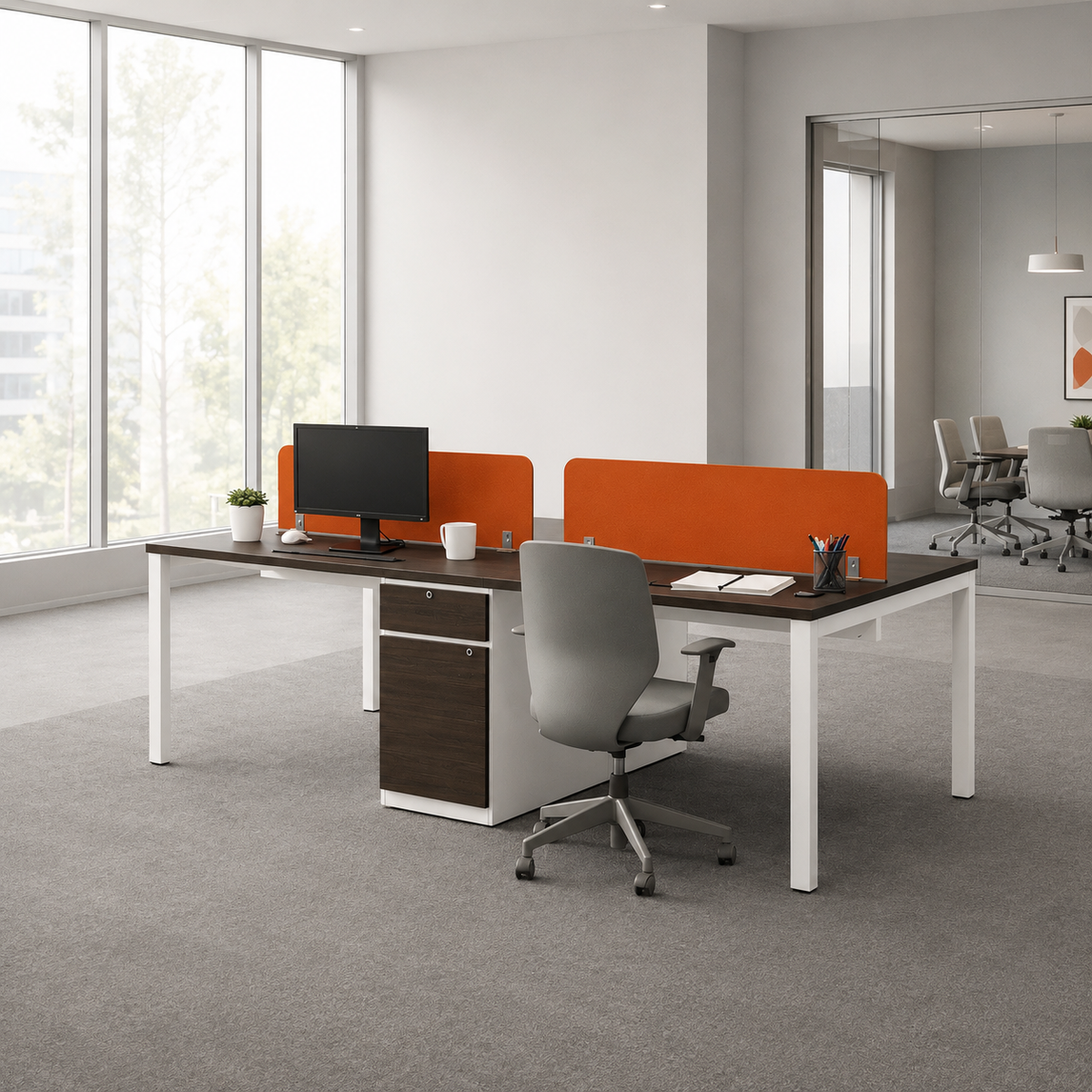 C Shape Office Workstation